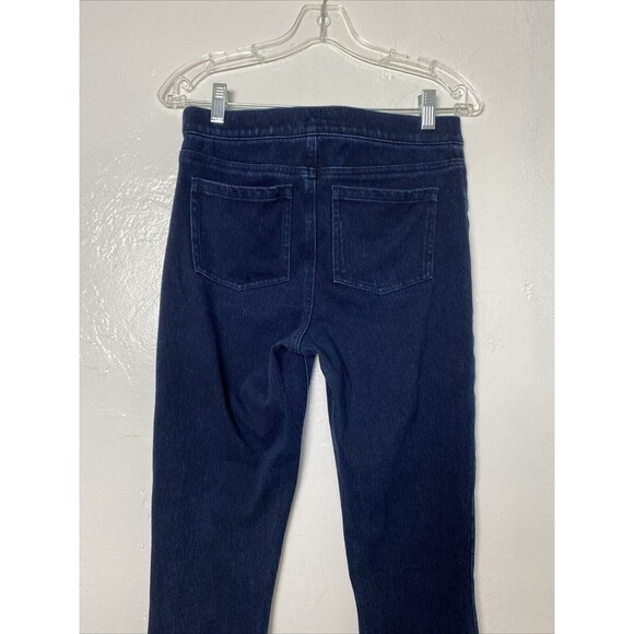 Spanx Pull On Skinny Jeans Size M Jeggins Indigo Blue Slimming Skinny - Picture 5 of 12